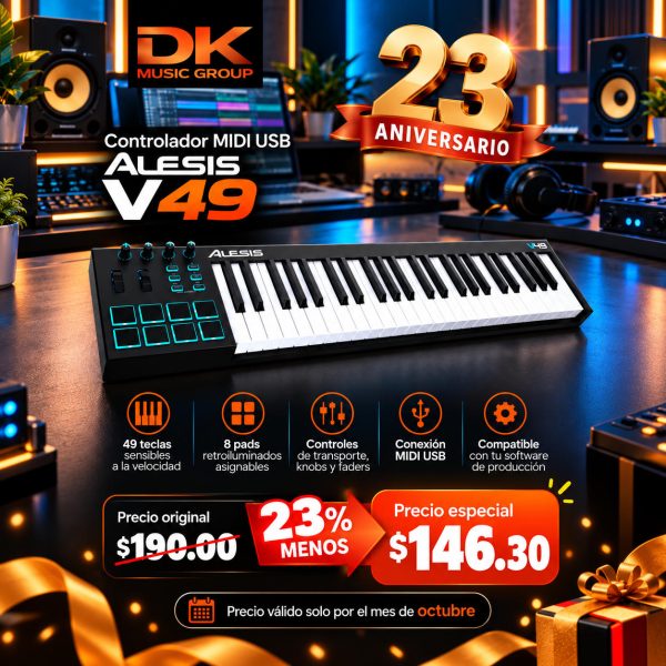 Controlador MIDI USB Alesis V49