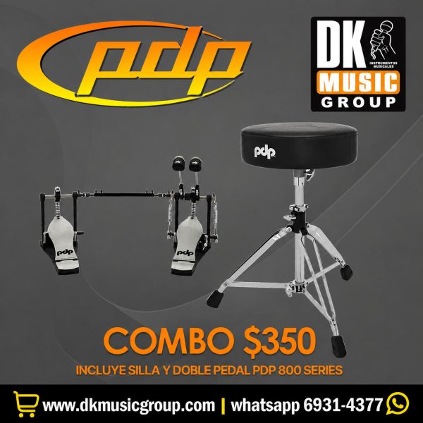 combo-dw2- Combo con Doble Pedal y Silla PDP 800 Series