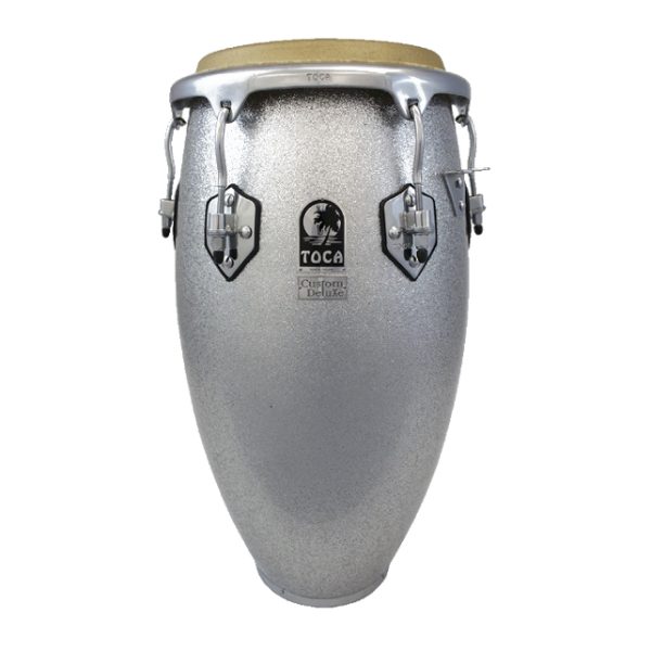 Custom Deluxe Fiberglass Congas - Silver Sparkle 11"