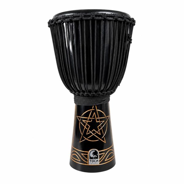 sully-erna-djembe Toca Percussion - Sully Erna Black Mamba Wood Rope Tuned 12" Djembe