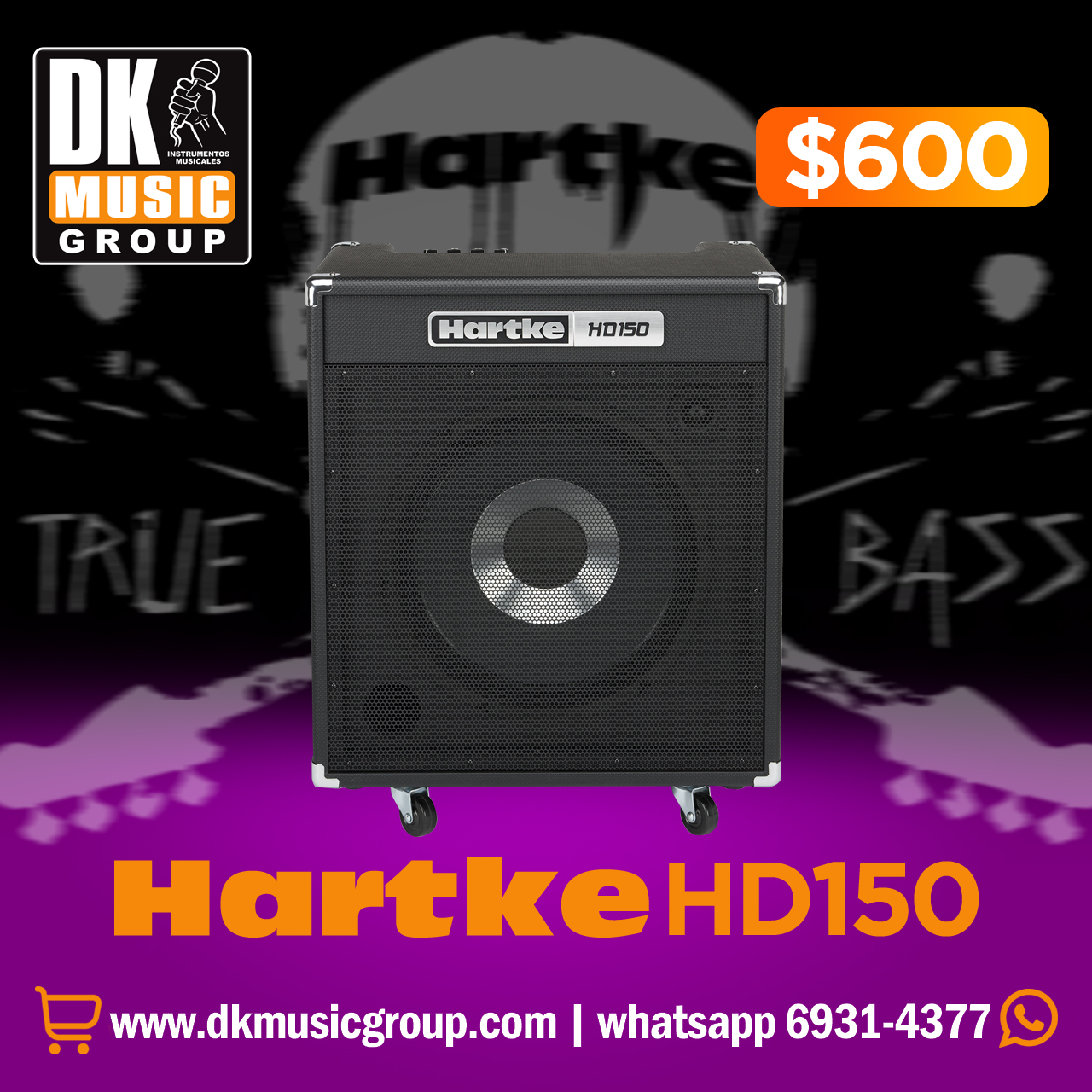 Amplificador de Bajo HARTKE HD150 DK Music Group